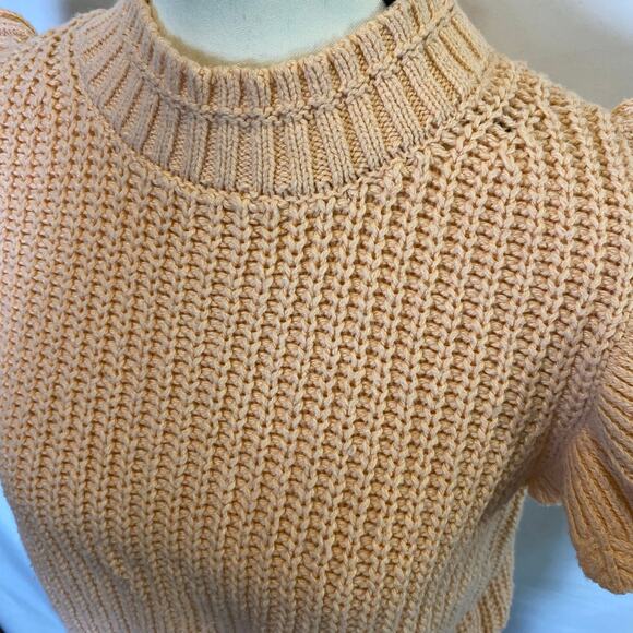 Universal Thread Womens Knit Short Sleeve Top Medium Flutter Sleeve High Neck - Picture 2 of 10